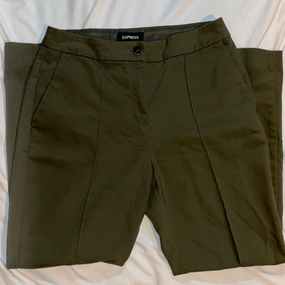 Express Khaki Cropped Pants